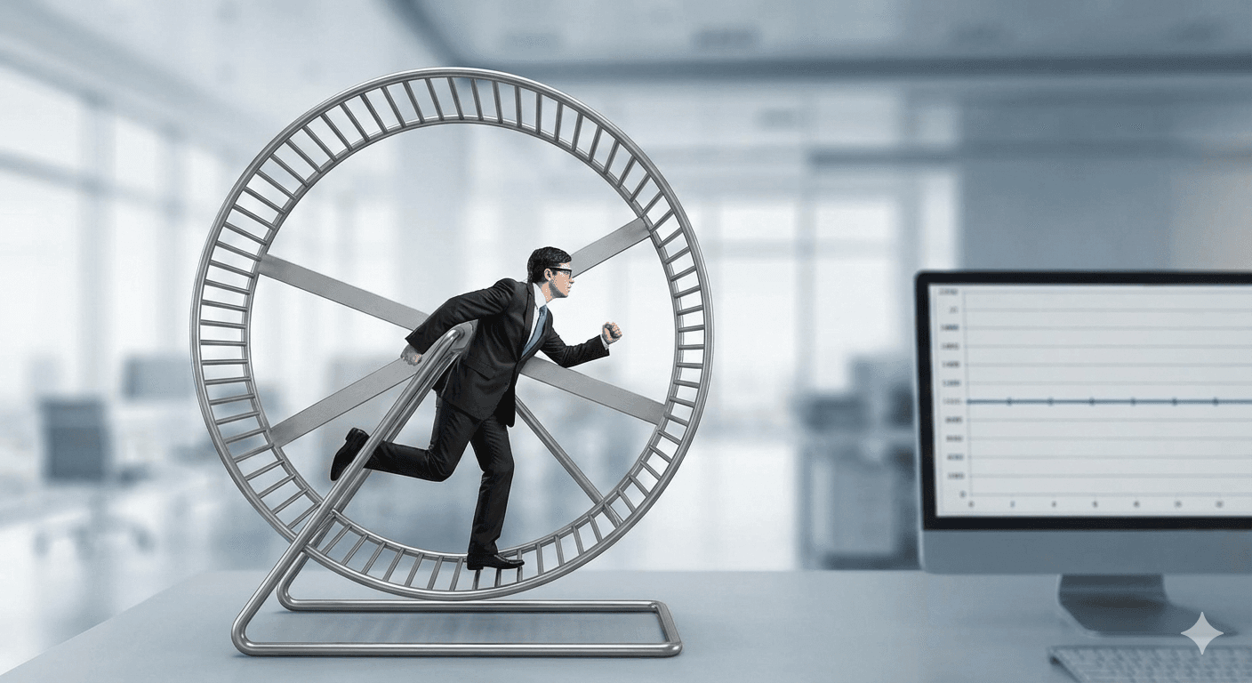 Busy sales teams with flat results